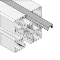 MODULAR SOLUTIONS PVC COVER PROFILE<br>SHALLOW, GRAY, 2M